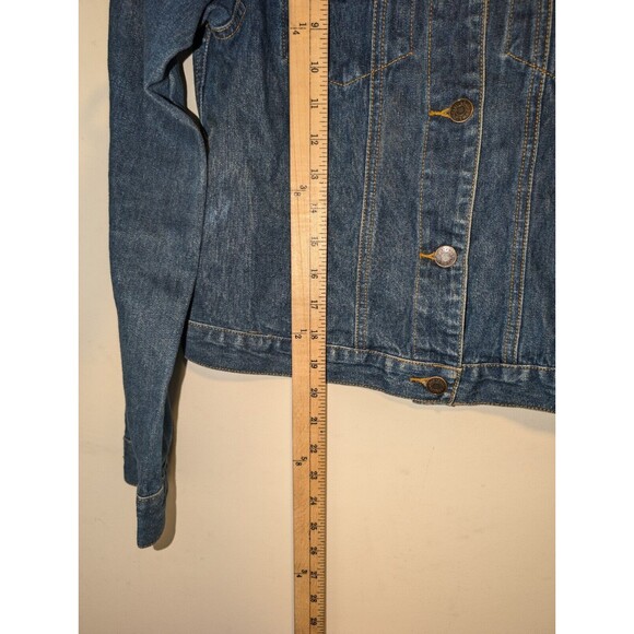 Abercrombie & Fitch Jean Jacket Girls XL Button Blue Classic Casual Denim VTG - Picture 5 of 12
